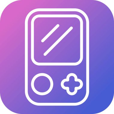 vektör Oyun Konsolu simgesi, basit illüstrasyon