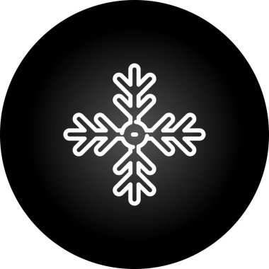 Kar Tanesi Ağı simgesi. Basit resimleme