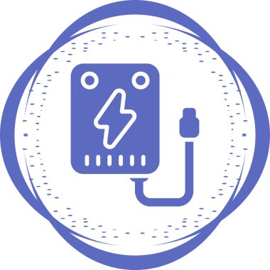 Taşınabilir şarj simgesinin vektör illüstrasyonu