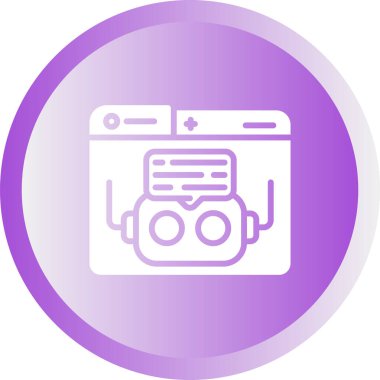Chatbot düz simgesi, vektör illüstrasyonu 