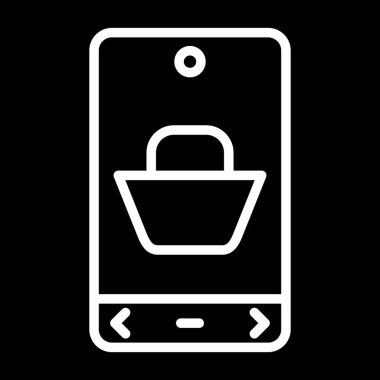 alışveriş simgesi vektör illüstrasyonu 