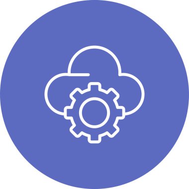 bulut web simgesi basit illüstrasyon