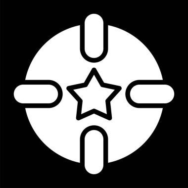 Hedef simgenin vektör illüstrasyonu 