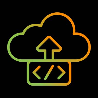 Bulut Dağıtım vektör simgesi