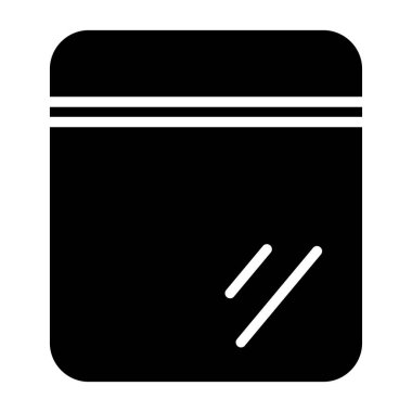 Ziploc torba simgesinin vektör illüstrasyonu