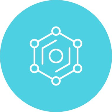 Basit bir altıgen simgesi, web basit illüstrasyonu