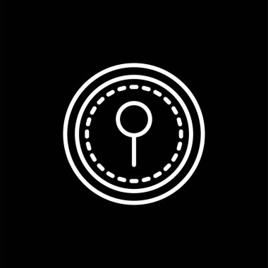 Anahtar deliği web simgesi, basit illüstrasyon 