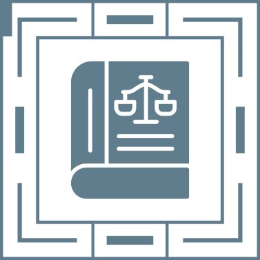 Hukuk kitabı simgesi, vektör illüstrasyonu basit tasarım