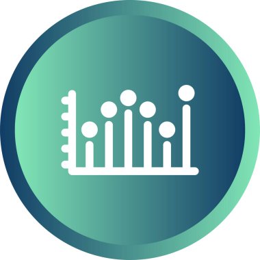 Stats icon, vector illustration simple design