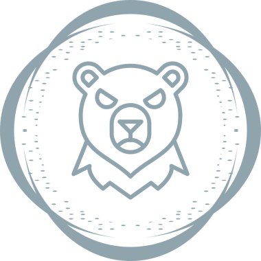 Ayı ağı simgesi, basit vektör illüstrasyonu