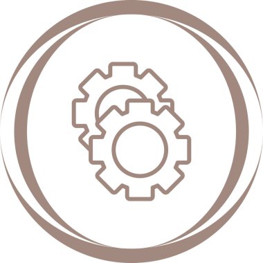 dişli ağ simgesi, basit vektör illüstrasyonu