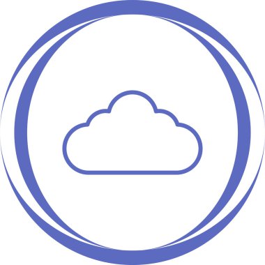 Bulut simgesi, vektör illüstrasyonu 