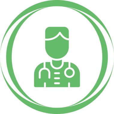 doktor simgesi, vektör illüstrasyonu basit tasarım