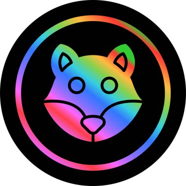 İzole edilmiş arkaplanda tilki simgesi