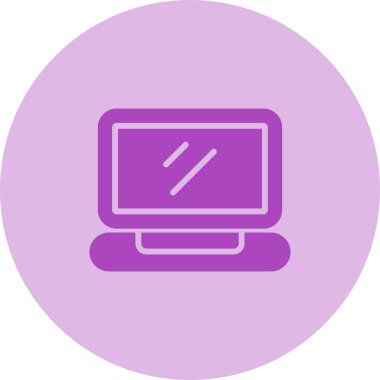 dizüstü bilgisayar simgesi, vektör illüstrasyonu basit tasarım