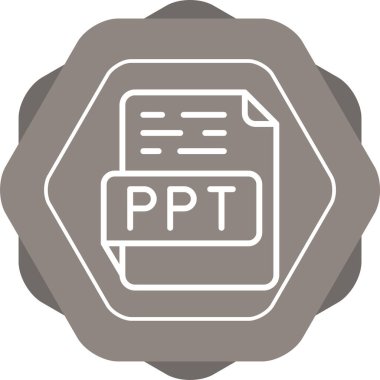 ppt dosya simgesi, vektör illüstrasyonu basit tasarım