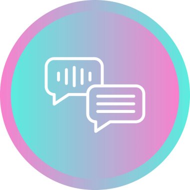 Sohbet balonu simgesi, vektör illüstrasyonu basit tasarım