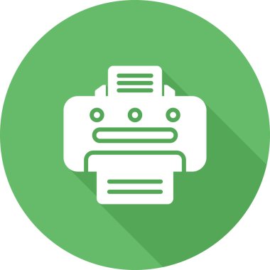 Yazıcı. Web simgesi basit illüstrasyon