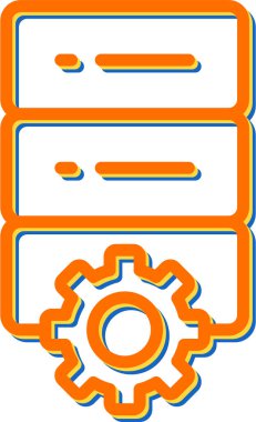 Sunucu Desteği simgesi, vektör illüstrasyonu basit tasarım