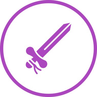 Kılıç. Web simgesi basit illüstrasyon