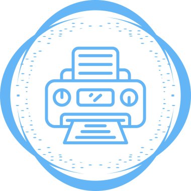 Yazıcı. Web simgesi basit illüstrasyon