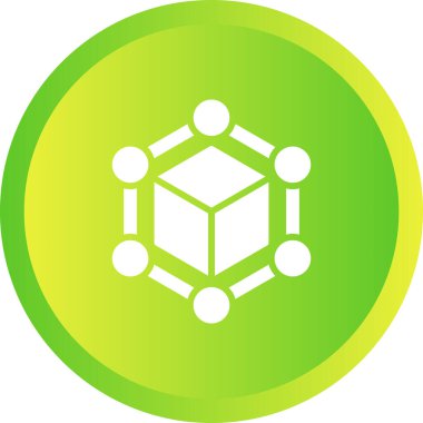 Blockchain web simgesi, basit vektör illüstrasyonu