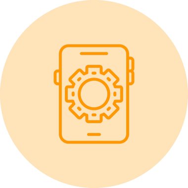 akıllı telefon simgesi, vektör illüstrasyonu basit tasarım