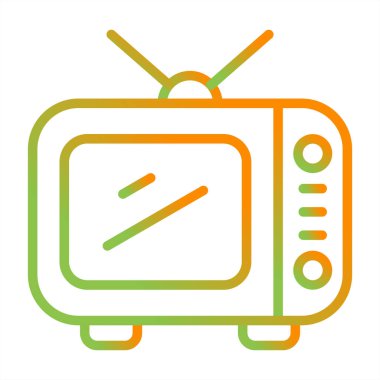 Televizyon. Web simgesi basit illüstrasyon 
