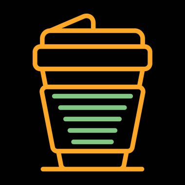 kahve fincanı simgesi web illüstrasyonu