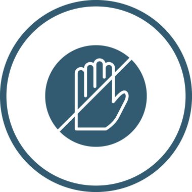 Kısıtlama web simgesi vektör illüstrasyonu 