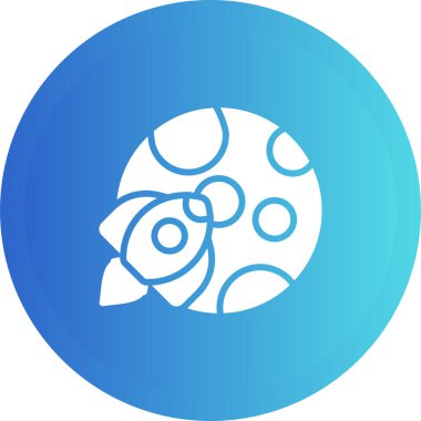 Roket web simgesi, vektör çizim