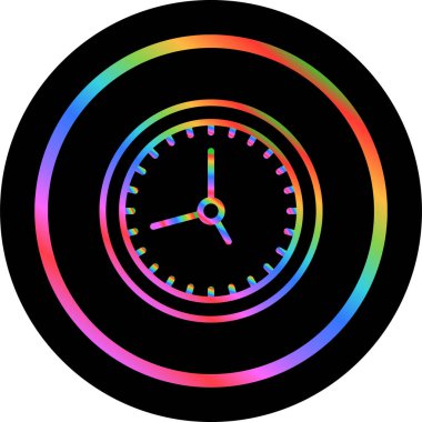 Saat web simgesi, basit vektör illüstrasyonu