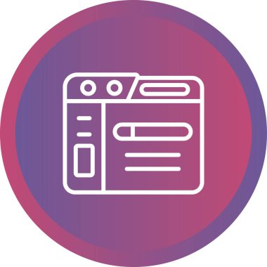 tarayıcı simgesi vektör çizimi tasarımı