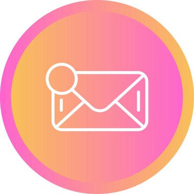 Zarf simgesi, bildirim konsepti. Web simgesi basit illüstrasyon