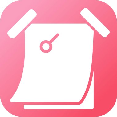 Yapışkan Not simgesi, vektör illüstrasyonu basit tasarım