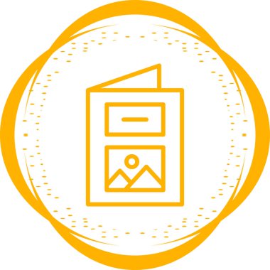 Broşür simgesi, vektör illüstrasyonu basit tasarım