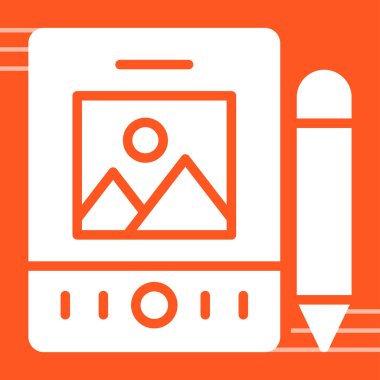 Kalem Tableti simgesi, vektör illüstrasyonu basit tasarım