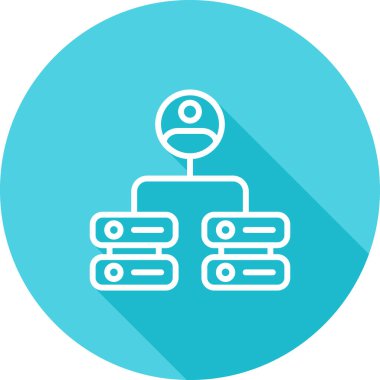 Sunucu simgesi, vektör illüstrasyonu basit tasarım