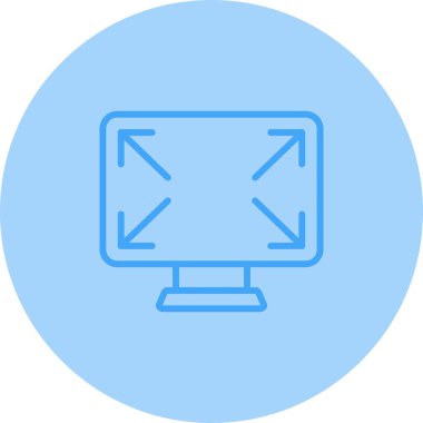 Tam Ekran Simgesi Simgesi, basit illüstrasyon 