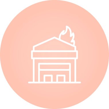 Yangın web simge vektör çizim