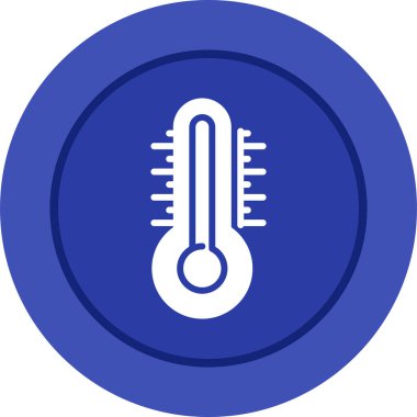 Termometre web simgesi, vektör çizim
