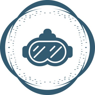 Sanal Gerçeklik kulaklık simgesi, vektör illüstrasyonu basit tasarım