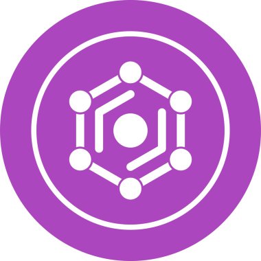 Basit bir altıgen simgesi, web basit illüstrasyonu