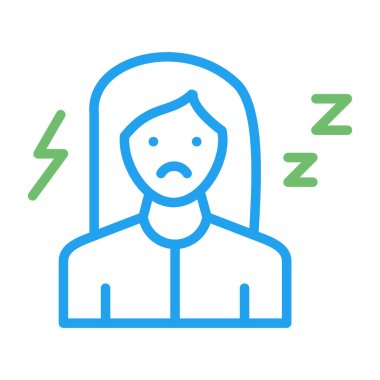 Yorgunluk web simgesi basit illüstrasyon