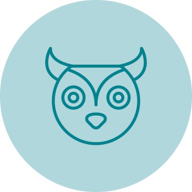 Baykuş. Web simgesi basit illüstrasyon