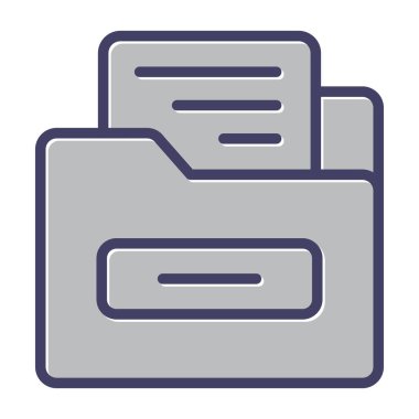 Dosya Dizini Web simgesi basit illüstrasyon