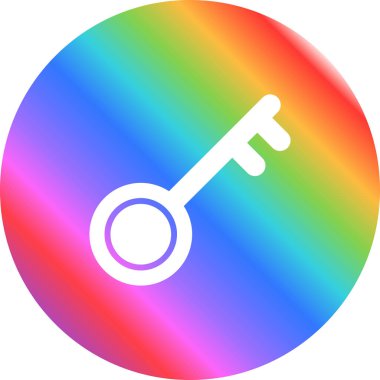 anahtar simgesi, basit vektör çizim 