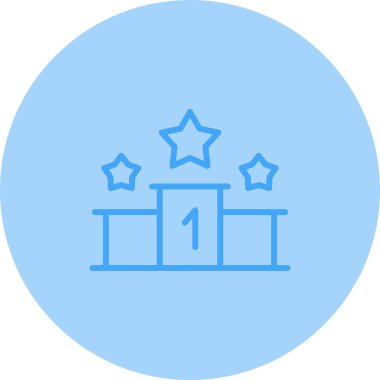 Podyum Web simgesi vektör illüstrasyonu