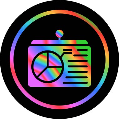 Sunum. Web simgesi basit illüstrasyon