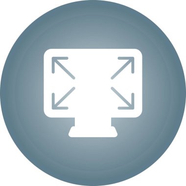 Tam Ekran Simgesi Simgesi, basit illüstrasyon 